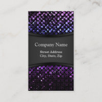 Cartão de visita Bling de cristal roxo Strass