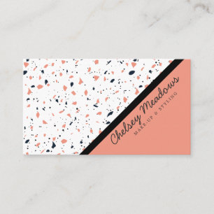 Cartão De Visita Bloco de Cores Geométricas Modernas Terrazzo