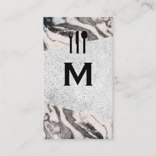 Cartão De Visita Bloco Marble e Espetado Culinário