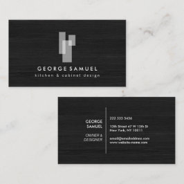 Cartão De Visita Blocos Arquitetônicos Modernos Logo II Branco/Cinz