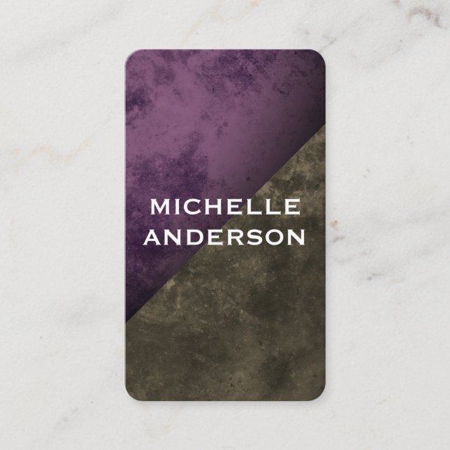 Cartão De Visita Blocos de Cor de Textura Moderna (Frente)