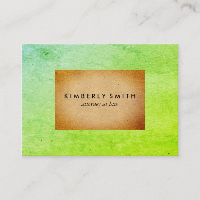 Cartão De Visita Blocos de Cores de Dois Tom Chic (Frente)