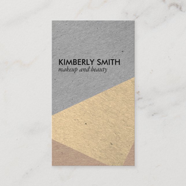 Cartão De Visita Blocos de Cores Específicos Modernos (Frente)