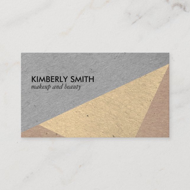 Cartão De Visita Blocos de Cores Específicos Modernos (Frente)