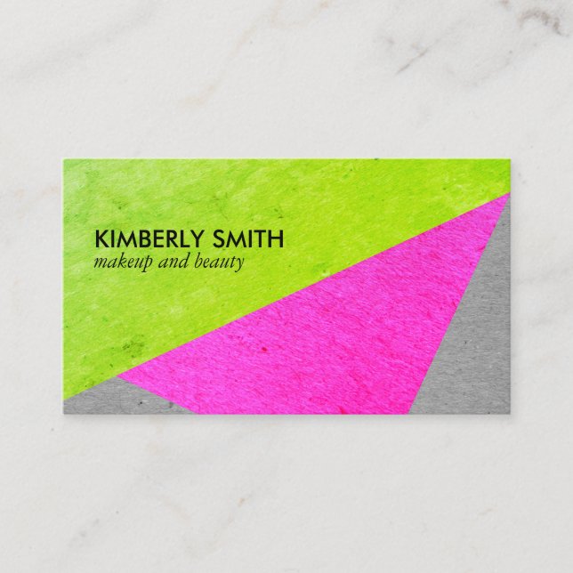 Cartão De Visita Blocos de Cores Específicos para Chic Negrito (Frente)