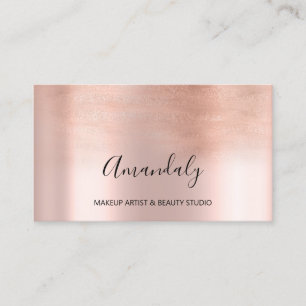 Cartão De Visita Blog Beleza Makeup Artista Rosa Blush Ombre