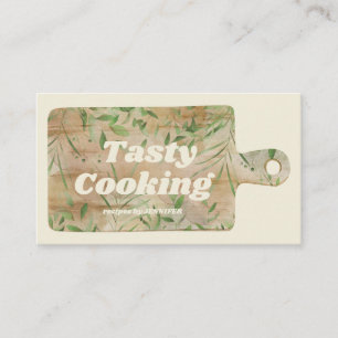Cartão De Visita Blog de culinária Cutting Board Chef baunilha marf