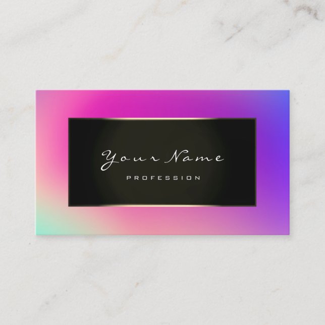 Cartão De Visita Blogueiro da moda enquadra quadro preto violeta ro (Frente)