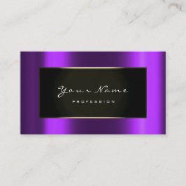 Cartão De Visita Blogueiro da Moda Enquadrou Dourado Violeta Roxo P