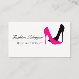 Cartão De Visita Blogueiro de Moda, Mídia Social, Siga-me