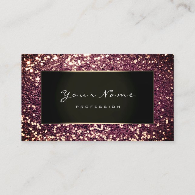 Cartão De Visita Blogueiro Dourado Burgundy Blac, Blogueiro da Styl (Frente)