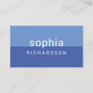 Cartão De Visita Bloqueio de Cor Moderno Azul