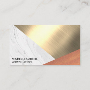 Cartão De Visita Bloqueio de cores   Metais   Madeira