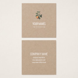 CARTÃO DE VISITA: "BLOSSOM DE LARANJA": NATURAL