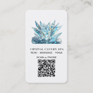 Cartão De Visita *~* Blue Cosmic Sparking Magic Crystal QR