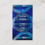 Cartão De Visita Blue DNA Medical Science Modern<br><div class="desc">Uma cartão de visita profissional moderna com tema de ciência médica,  com DNA azul. Projetado por Thisnotme©</div>