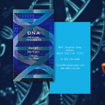 Cartão De Visita Blue DNA Medical Science Modern<br><div class="desc">Um cartão de visita profissional moderno com o tema da ciência médica,  com DNA azul. Projetado por Thisnotme©</div>