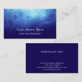 Cartão De Visita Blue Nebula Custom Text Cool Modern Professional