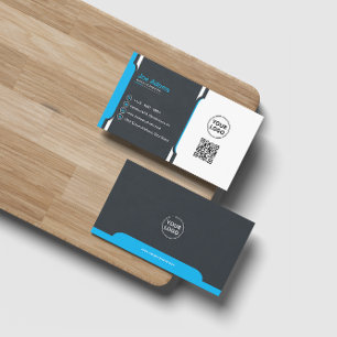 Cartão De Visita Blue Professional Modern Corporate