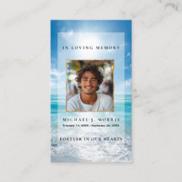 Cartão De Visita Blue Sky Funeral Prayer Card 