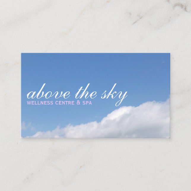 Cartão De Visita Blue sky with white clouds picture business card | (Frente)