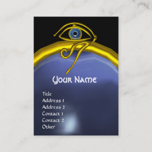 CARTÃO DE VISITA BLUE TALISMAN DOURADO HORUS TOPAZ GEM MONOGRAMA