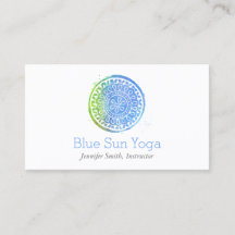 Blue Watercolor Mandala Yoga e Bem-estar
