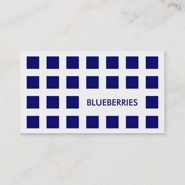Cartão De Visita BLUEBERRIES (quadrados-mod) (Frente)