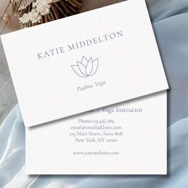 Cartão De Visita Blume Ornament Yoga Wellness (Flower Ornament Yoga Wellness Business Card)