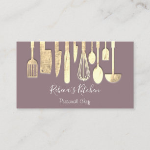 Cartão De Visita Blush de restauração de cozinha pessoal do cozin