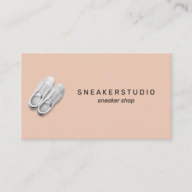 Cartão De Visita Blush Gym Andando Trekking Calçados de tênis espor (Frente)