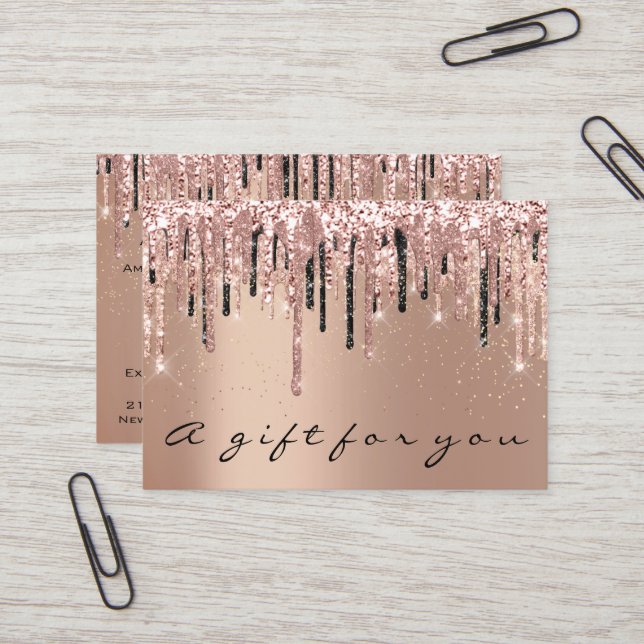 Cartão De Visita Blush Hairstylist do Estúdio de Beleza do Certific (Frente/Verso In Situ)