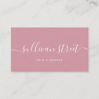 Cartão De Visita Blush Modern Hair Makeup