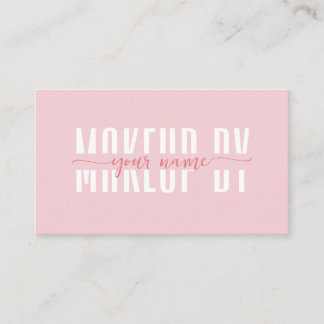 Cartão De Visita Blush Pink And white Minimal Business Card