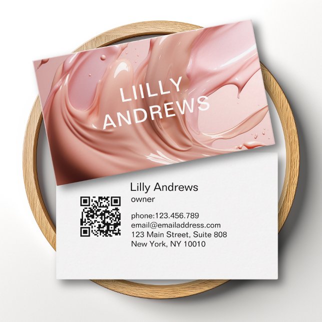 Cartão De Visita Blush Pink Beauty Salon Business Card (Blush Pink Beauty Salon Business Card)