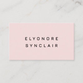 Cartão De Visita Blush Pink Black Script Lashes