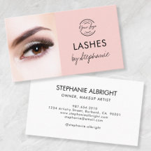 Blush Pink Black Script Photo Lashes Studio