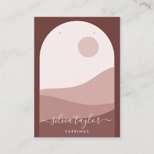 Cartão De Visita Bô Abstrato Terra Tons Blush Arco Rosa