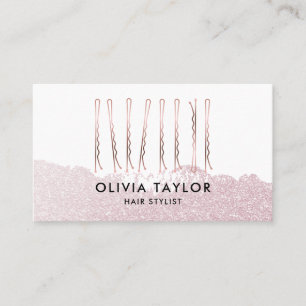 Cartão De Visita Bobby Pins Hair Stylist Hair Salon Hairdresser