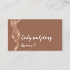 Cartão De Visita Body Care Massping Logotipo de massagem Rosa QR Do