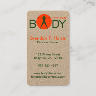 Cartão De Visita Body Madness Green e Orange Malhação Coach