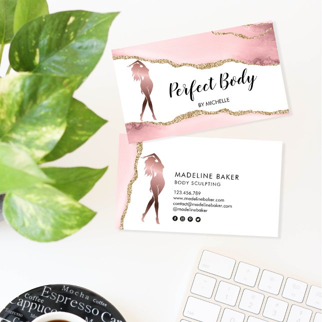 Cartão De Visita Body Sculpting Fitness Linergie Waist Trainer Busi (Criador carregado)