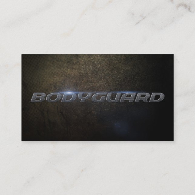 Cartão De Visita Bodyguard Business Card (Frente)