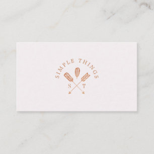 Cartão De Visita Bohemian Boho Arrow Crest & Monograma Feminino