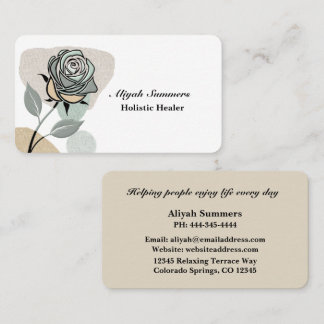Cartão De Visita Boho Artistic Rose Meditative Business Card