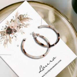 Cartão De Visita Boho Autumn Pumpkin Stud Earring