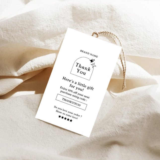 Cartão De Visita Boho Business Obrigado Mantenha a Marca (Criador carregado)