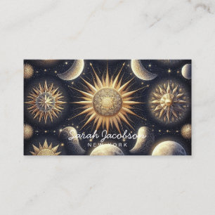 Cartão de Visita Boho Celestial – Céu Noturno Cósm