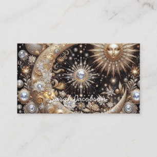Cartão de Visita Boho Celestial – Céu Noturno Cósm
