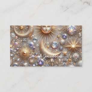 Cartão de Visita Boho Celestial – Céu Noturno Cósm